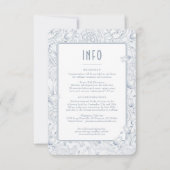 ベル・エポックの優雅さ：ほこりある青いウェディングのディテール 招待状 (正面)