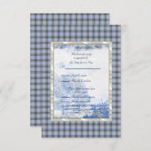 ベル・オブ・縁どタータンチェック 出欠カード (正面/裏面)