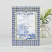 ベル・オブ・縁どタータンチェック 招待状 (スタンド正面)