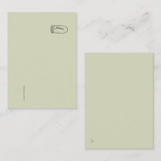 ベル・ジャー・ボタニスト・ポーズ・ミニマル エンクロージャーカード (正面/裏面)