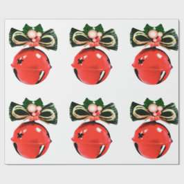 ベル、ホリー、及び弓のラッピング紙 ラッピングペーパー