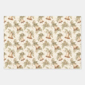 ベル、弓、トナカイ ラッピングペーパーシート (正面)