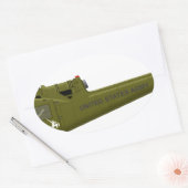 ベルUH-1ケンタウル 楕円形シール (封筒)