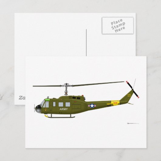 ベルUH-1Dイロコイ ポストカード (正面/裏面)