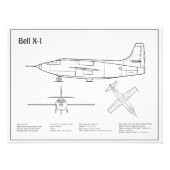 ベルX-1 – 飛行機の設計図の計画BD フォトプリント            (正面)