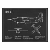 ベルX-1 – 飛行機の設計図の計画PD フォトプリント            (正面)