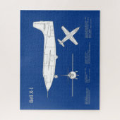 ベルX-1 – 飛行機の設計図プランABD ジグソーパズル (縦)