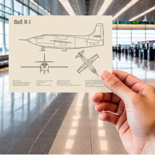 ベルX-1 – 飛行機の設計図プランSD ポストカード