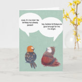 ベレおもしろいット誕生日カードキュートソングバード間抜け カード (黄色い花)