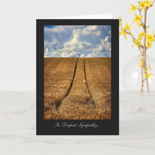 ベレと行った小麦畑、最も深い悔やみや弔慰 カード (黄色い花)