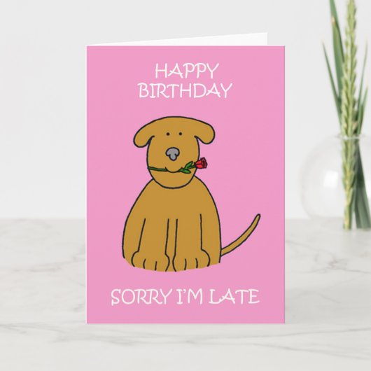 ベレーション誕生日かわいい子犬 カード (正面)