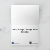 ベレーション誕生日カード – 眠っているコルギパピー カード (内部)