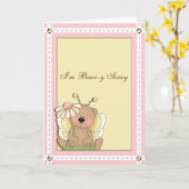 ベレーション誕生日バタフライベア カード (黄色い花)