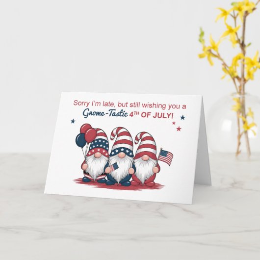 ベレーション7月4日かわいい格言 カード (黄色い花)