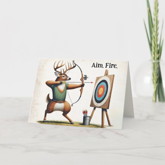 ベレーテッド誕生日バック射撃、 発砲アボウとアロー カード (正面)