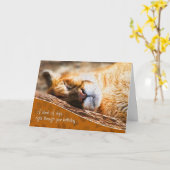 ベレート誕生日おもしろいクーガー絵画ズ カード (黄色い花)