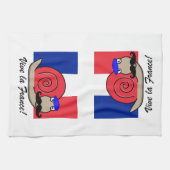 ベレーフランスのトのバスティーリデイカタツムリ キッチンタオル (横)