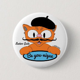 ベレーボタン付きBe You-Nique Senor Gato 缶バッジ