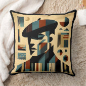 ベレーモダントを着た中世紀美術の男 クッション (ブランケット)