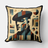 ベレーモダントを着た中世紀美術の男 クッション (正面)