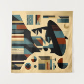 ベレーモダントを着た中世紀美術の男 タペストリー (正面(横))