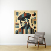 ベレーモダントを着た中世紀美術の男 タペストリー (インサイチュ)