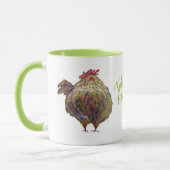 ベレー帽のマグの2羽の脂肪質の鶏 マグカップ (左)