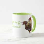 ベレー帽のマグの2羽の脂肪質の鶏 マグカップ (正面右)