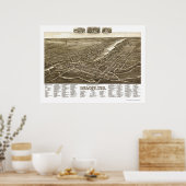 ベロイトWIパノラママップ – 1890 ポスター (キッチン)