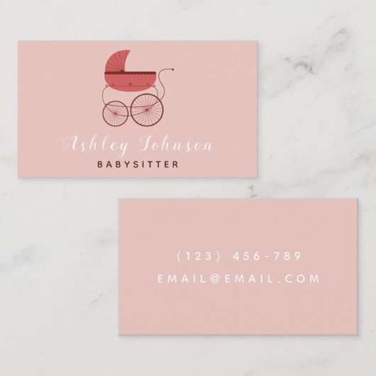 ベロエレガントラーベビーシッターNANNYエレガントクラシック 名刺 (正面/裏面)