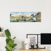 ベロキラプトルプリント ポスター (ホームオフィス)