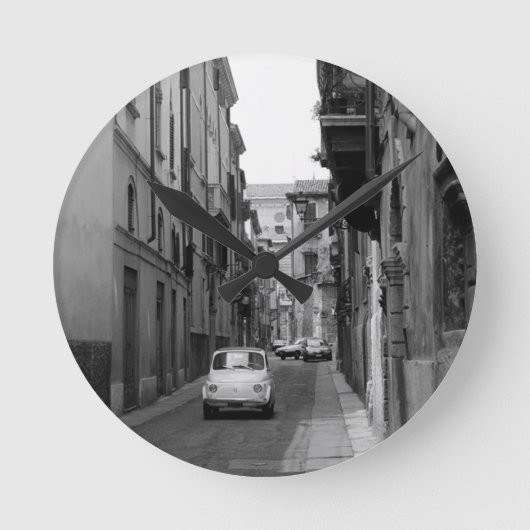 ベロナのフィアットCinquecento ラウンド壁時計 (正面)