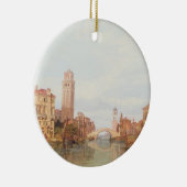 ベロナ1848年の眺め(キャンバスの油) セラミックオーナメント (右)