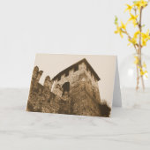 ベロナ、イタリア-城の挨拶状 カード (黄色い花)