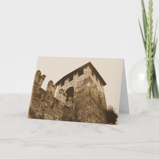 ベロナ、イタリア-城の挨拶状 カード (正面)