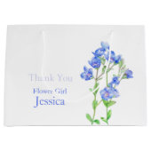 ベロニカ結婚の青い花の女の子の好意抱き枕 ラージペーパーバッグ (正面)