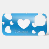 ベロニカ – かわいいハート – ロマンチックな青いiPhoneケース Case-Mate iPhoneケース (裏面 (横))