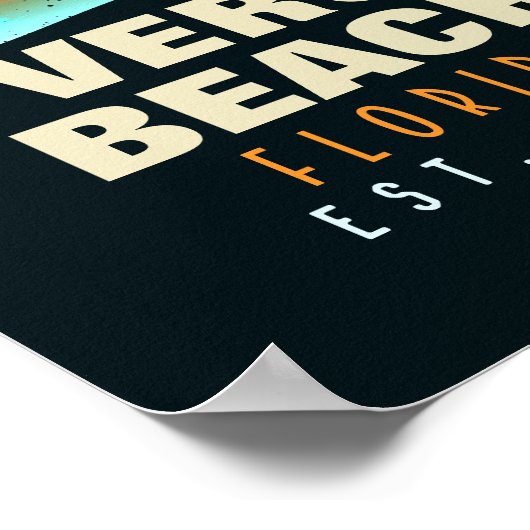 ベロビーチフロリダレトロサンセットデミディーズ60s ポスター (角)