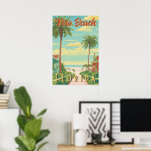 ベロビーチフロリダヴィンテージポスターパームツリービーチ ポスター (ホームオフィス)