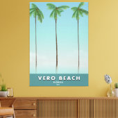 ベロビーチフロリダヴィンテージ旅行ポスター キャンバスプリント (インサイチュ (リビング))