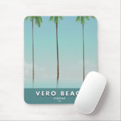 ベロビーチフロリダヴィンテージ旅行ポスター マウスパッド (マウス)