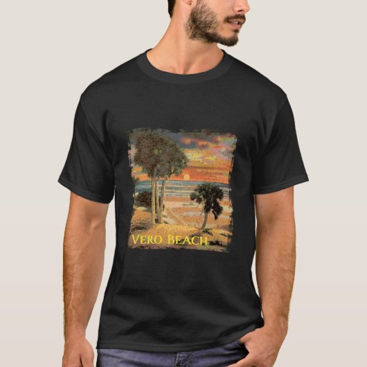 ベロビーチ ヤシの木 ビーチスタイル Tシャツ (正面)