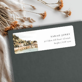 ベローナアジゲリバーイタリア水彩住所 ラベル