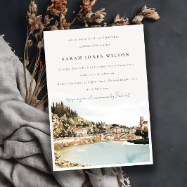 ベローナアディゲリバーイタリアウォーターカラー誕生日 招待状