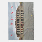 ベローナアリーナビュー茶タオル キッチンタオル (縦)