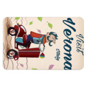 ベローナイタリアンスクーター旅行ポスター マグネット (横)