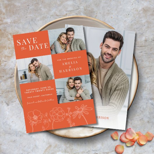 ベローナエレガントフローラフォー結婚フォト セーブザデート