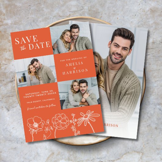 ベローナエレガントフローラフォー結婚フォト セーブザデート