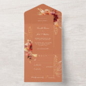 ベローナオータムサンセットトレーサリー結婚ズ オールインワン招待状 (内側)