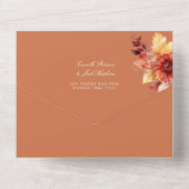 ベローナオータムサンセットトレーサリー結婚ズ オールインワン招待状 (裏面)